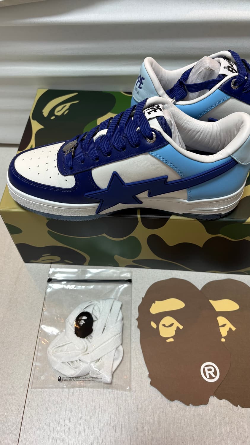 [미착용 새상품] 베이프 베이프스타 OS M2 블루 팔아요 상품이미지6