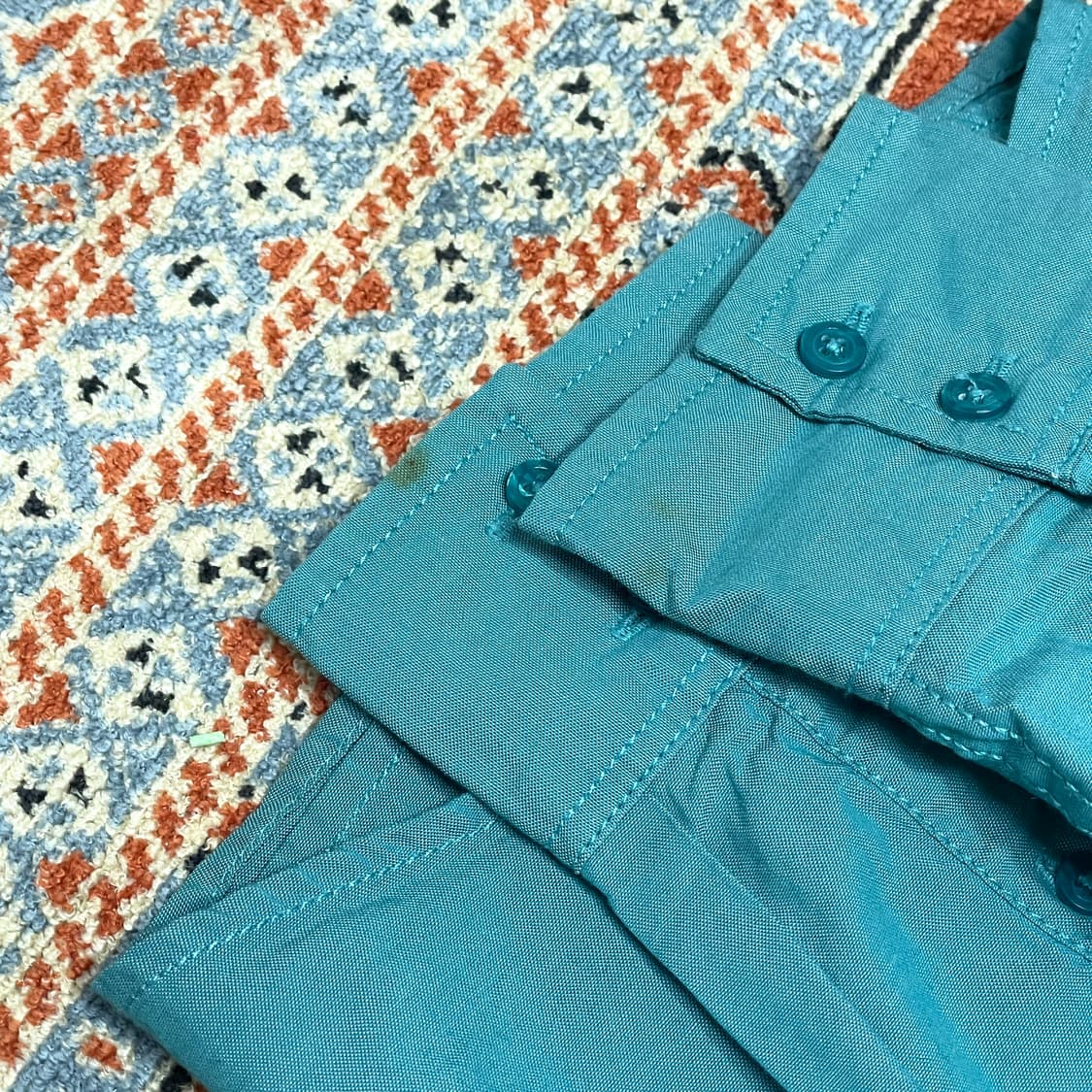 타미힐피거 청록 포켓 셔츠 여성L 상품이미지6