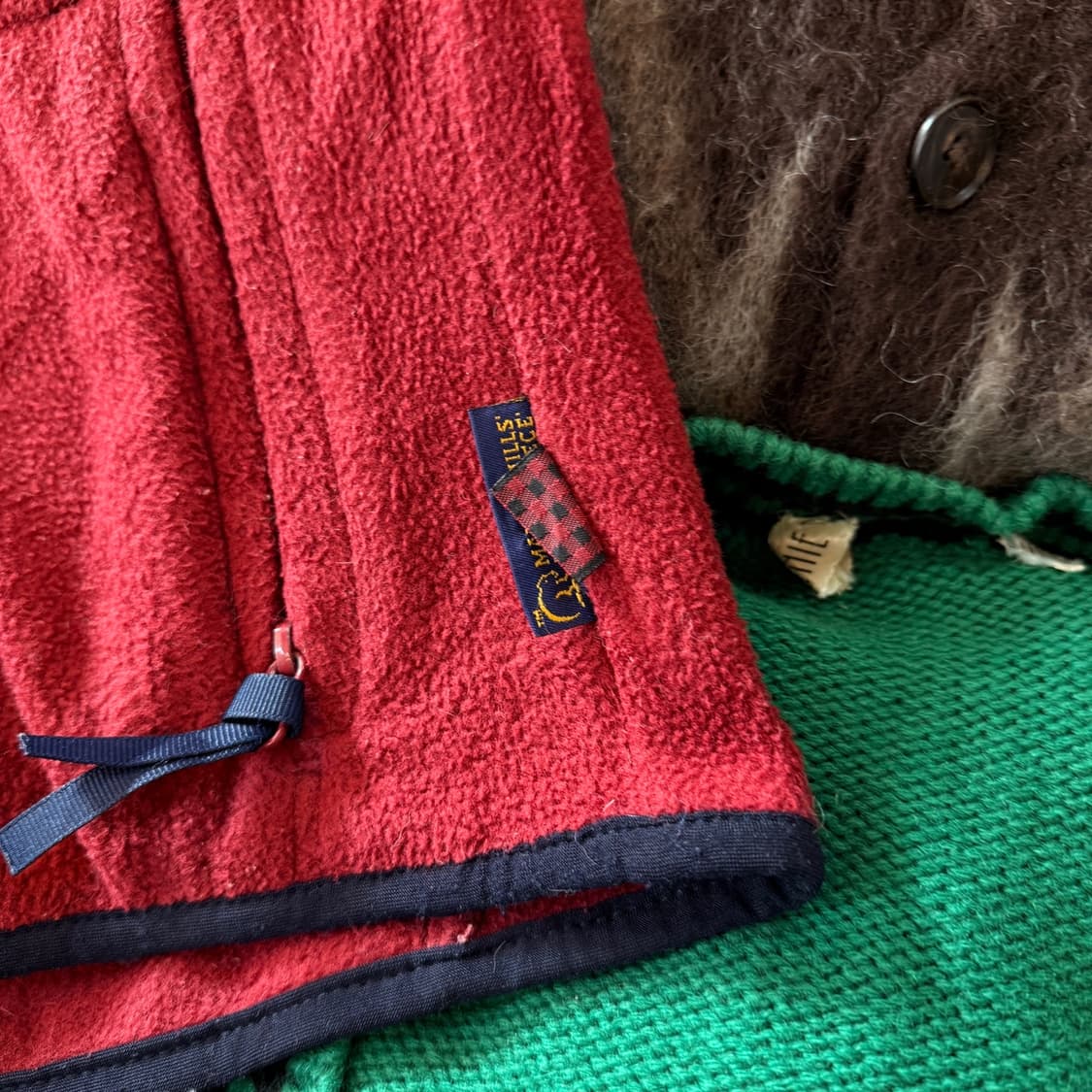 울리치 플리스 버건디 레드 베스트 상품이미지2