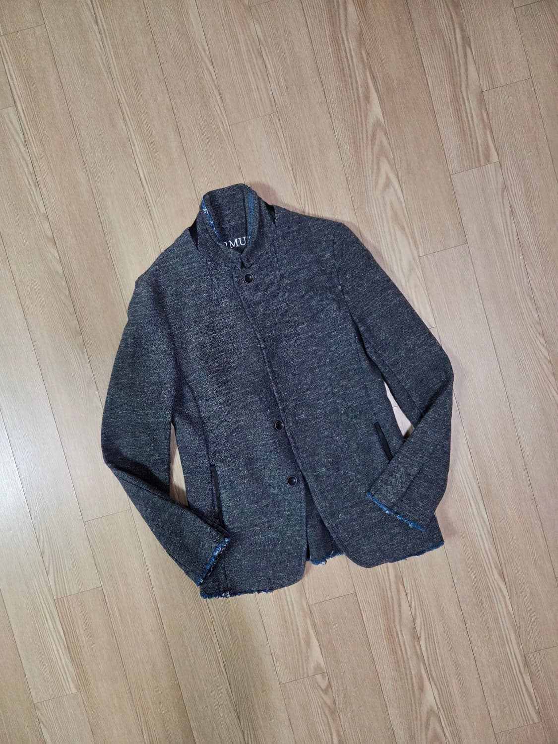 ARMURE JAPAN 멜란지 그레이 커팅 재킷 상품이미지1