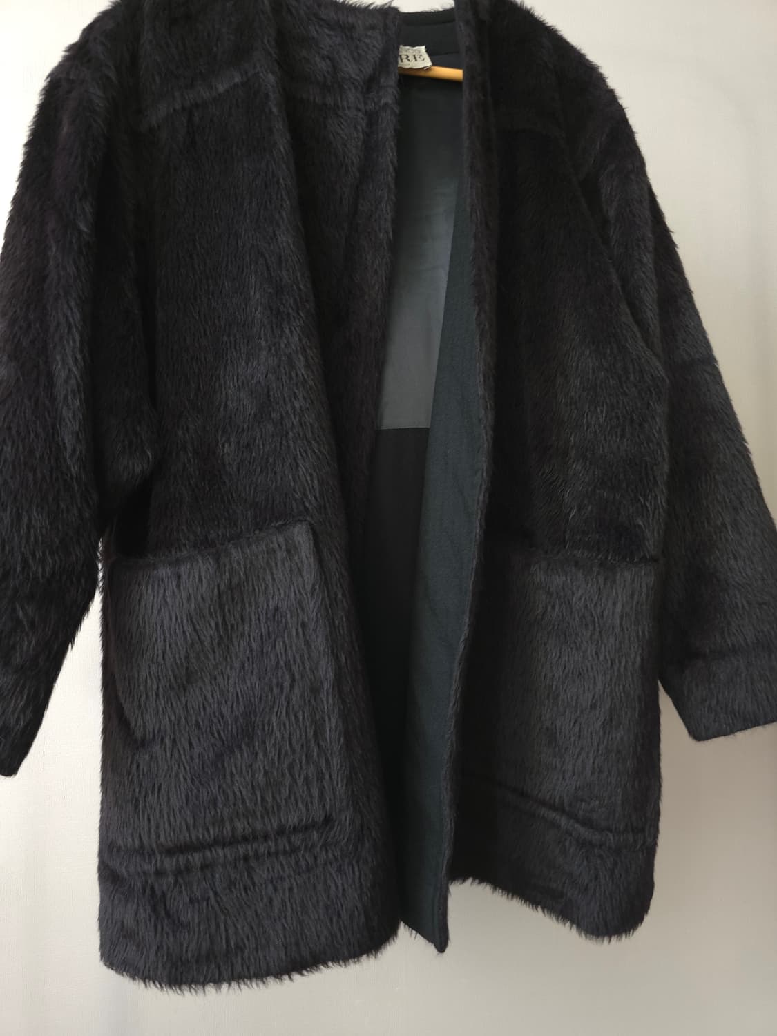 890s Gianfranco Ferré 블랙 퍼 재킷 IT38(페이크) 상품이미지5