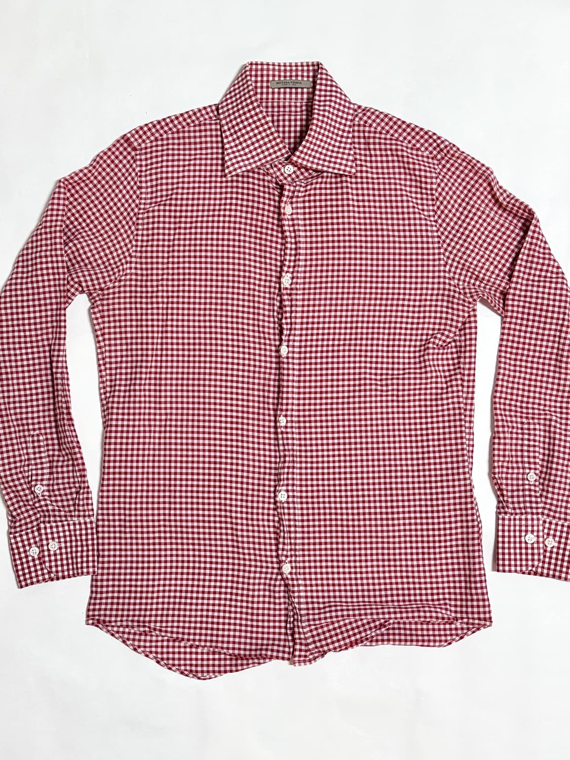 보테가베네타 자개 단추 체크셔츠 50 상품이미지2