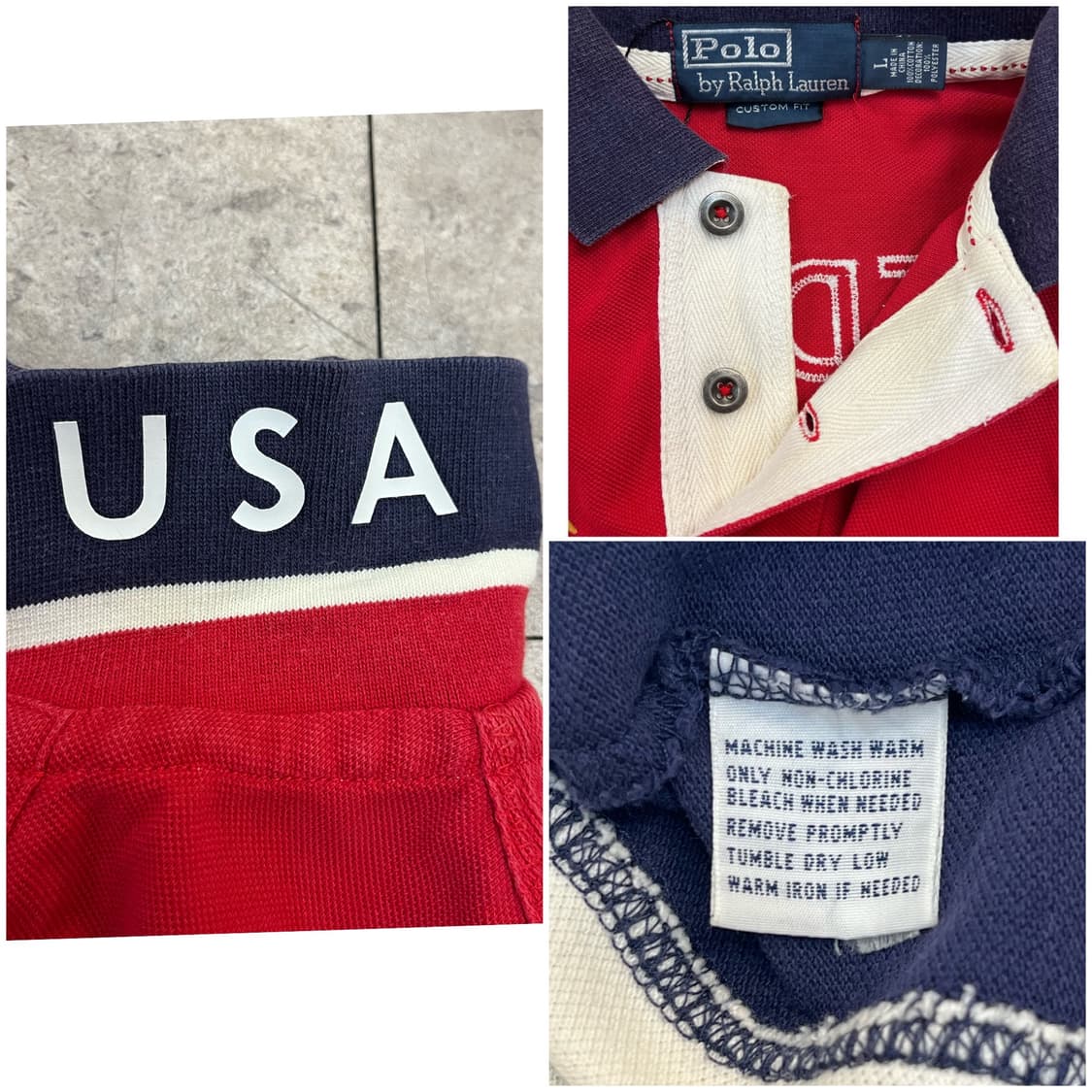 폴로 랄프로렌 빅포니 헤리티지 성조기  반팔 카라티 L #csz3152 상품이미지3