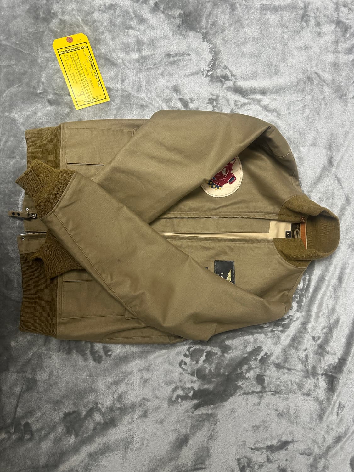 리얼맥코이 37J1B 플라잉자켓 42사이즈, 데빌독 상품이미지2