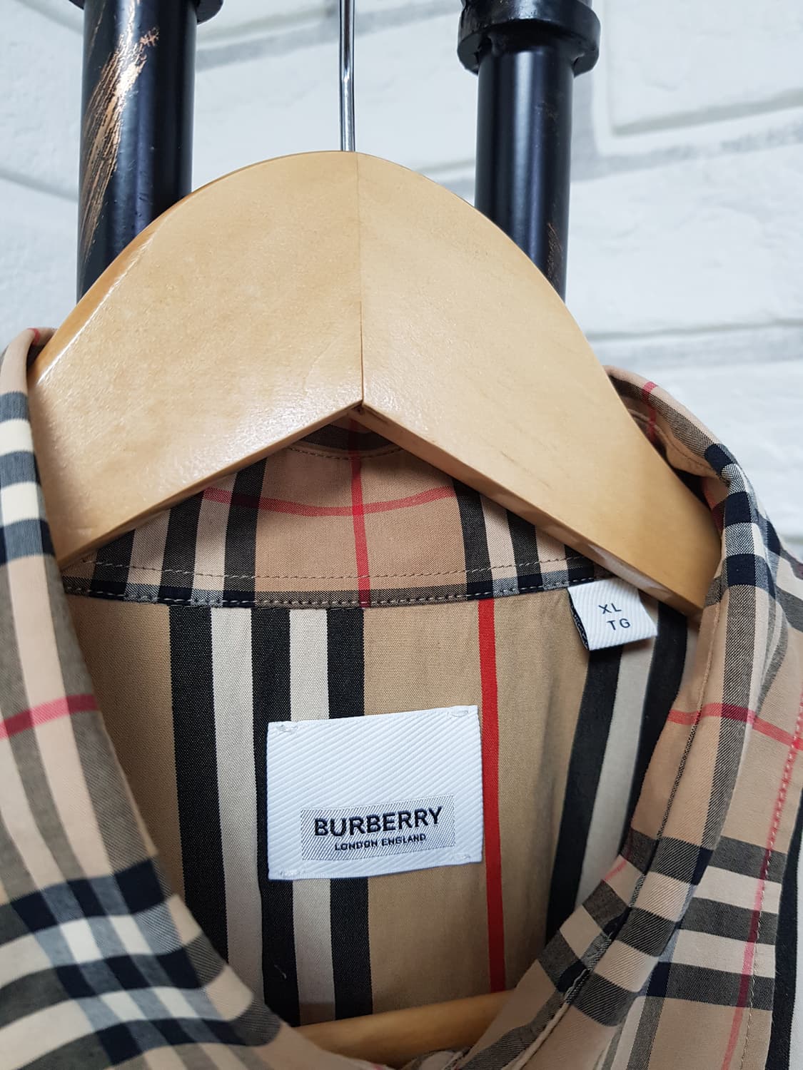 [xl/105/정품] 버버리 패치워크 포플린 스판셔츠 상품이미지3