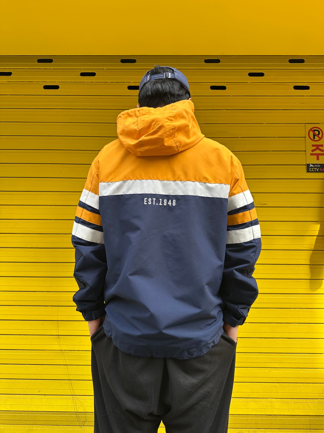 NBA 골든스테이트 워리어스 팀컬러 블록 후드 아노락 바람막이 M 상품이미지6