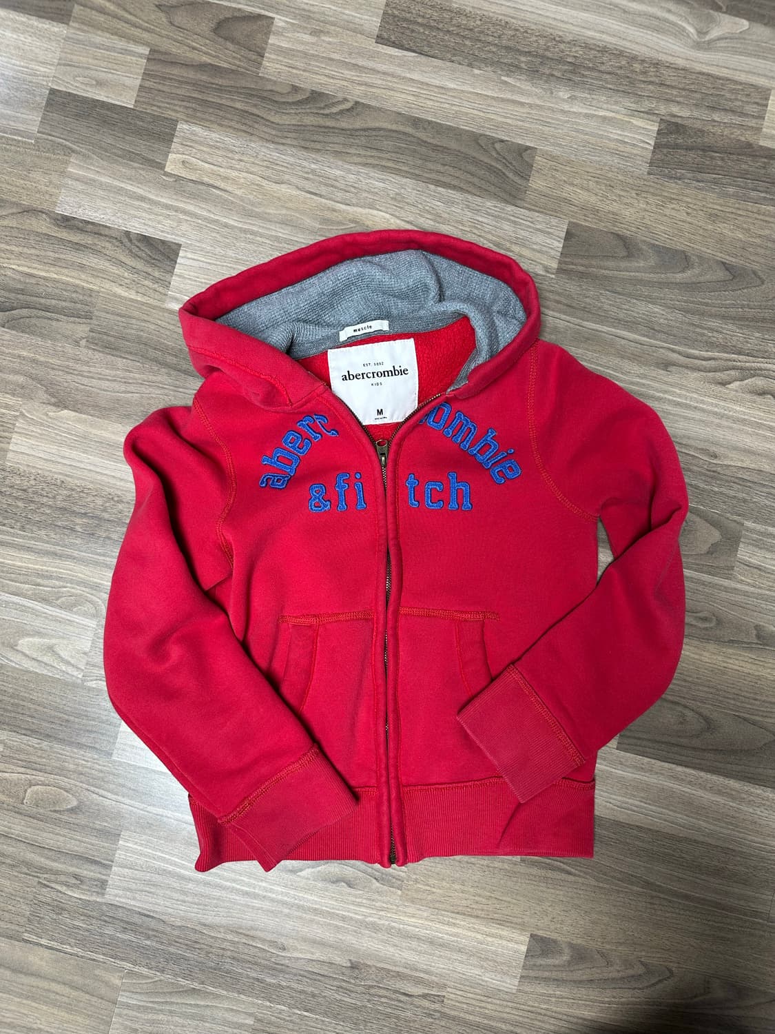 아베크롬비 후드집업,레드 상품이미지9