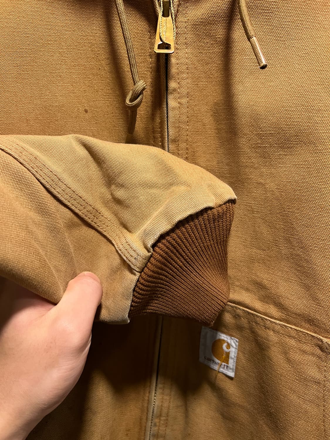 [L]칼하트 Made in USA  브라운 캔버스 액티브 워크 자켓 상품이미지5
