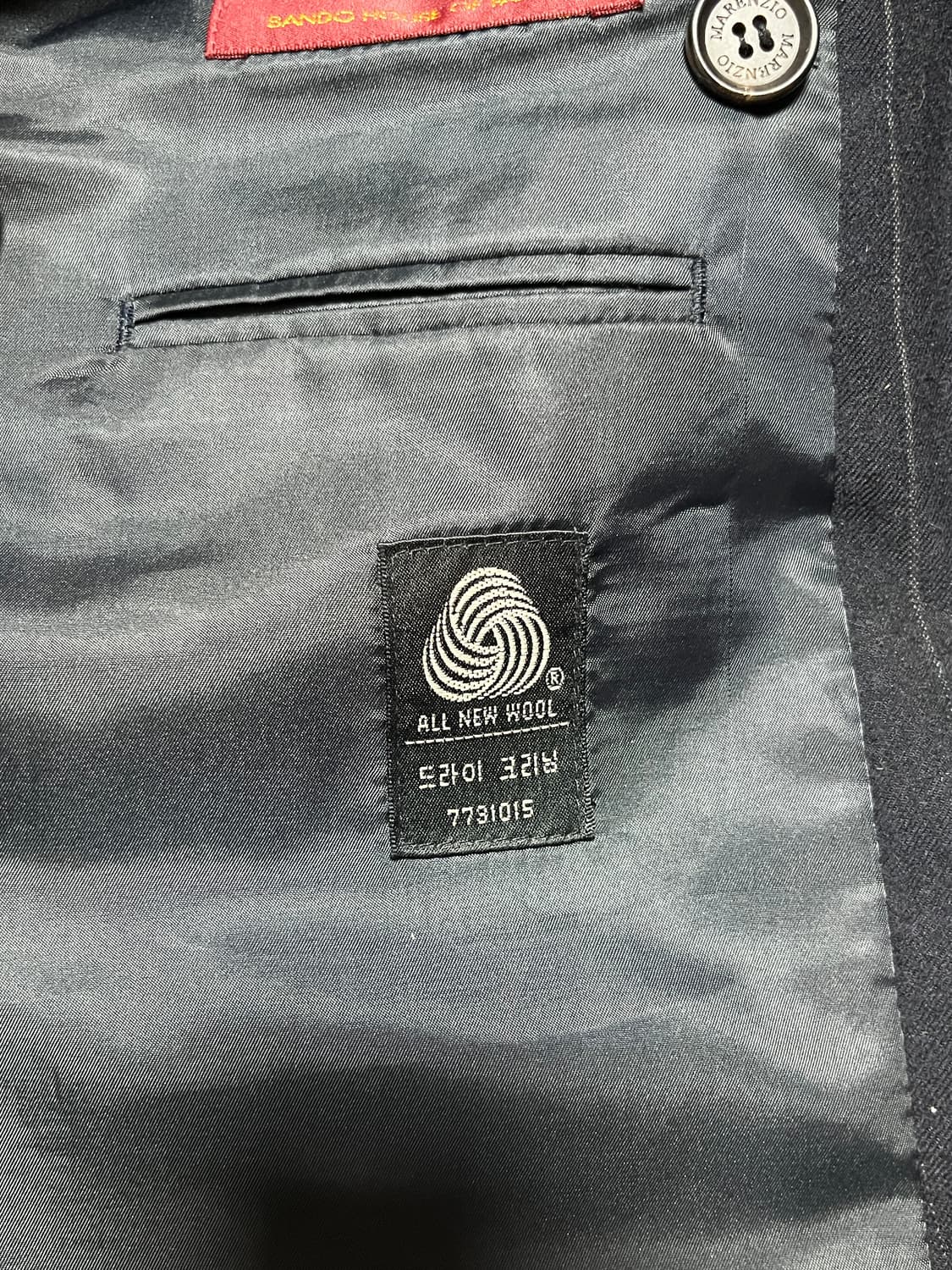 공용 BANDO 핀스트라이프 더블 브레스트 자켓 100 상품이미지7