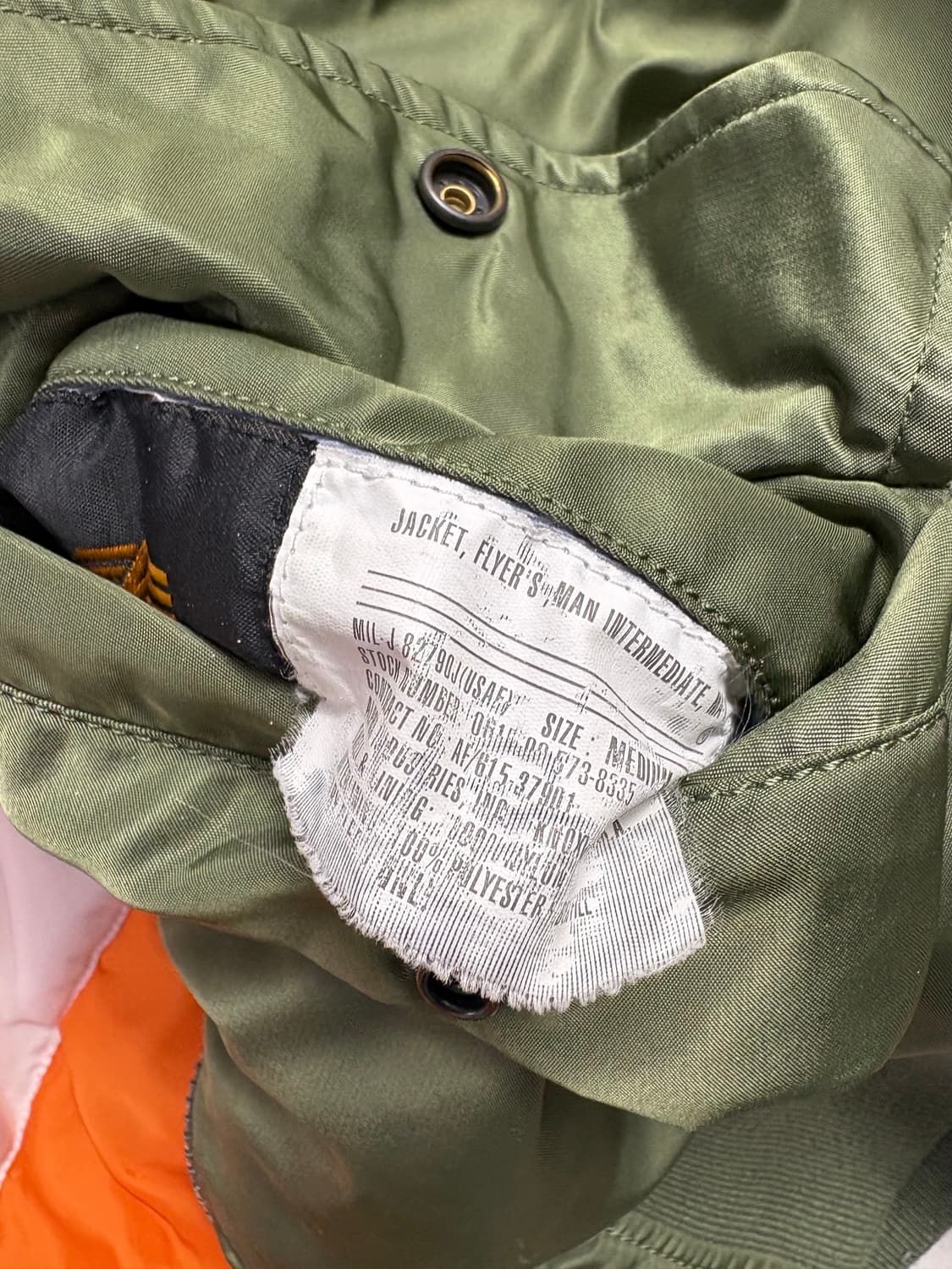 Alpha Industires 알파인더스트리 ma-1 항공점퍼 M 상품이미지4