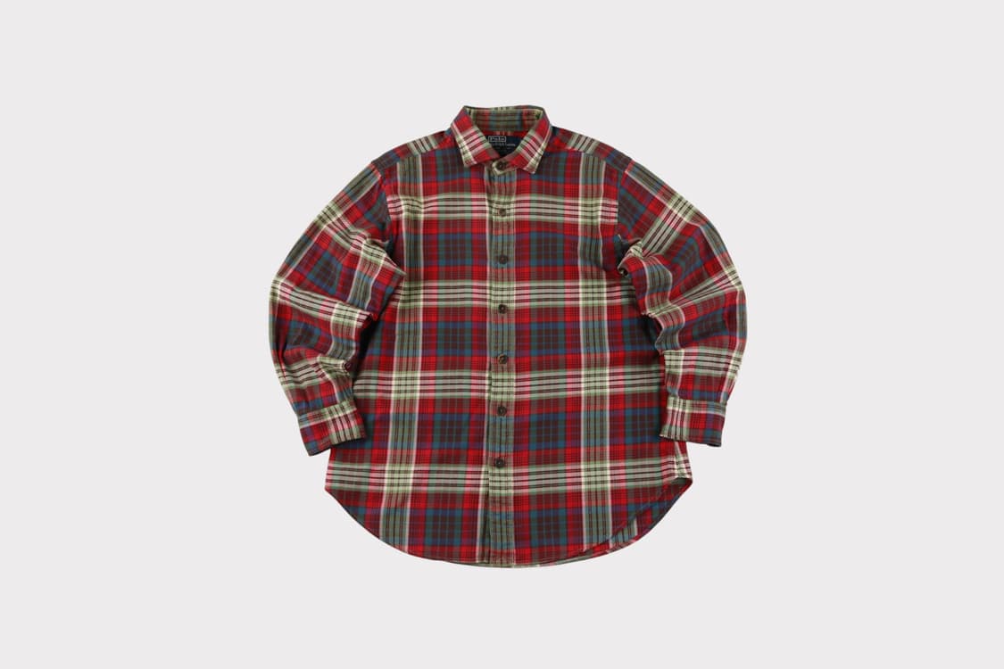 [L] 90's 폴로 랄프로렌 플란넬 셔츠 상품이미지1