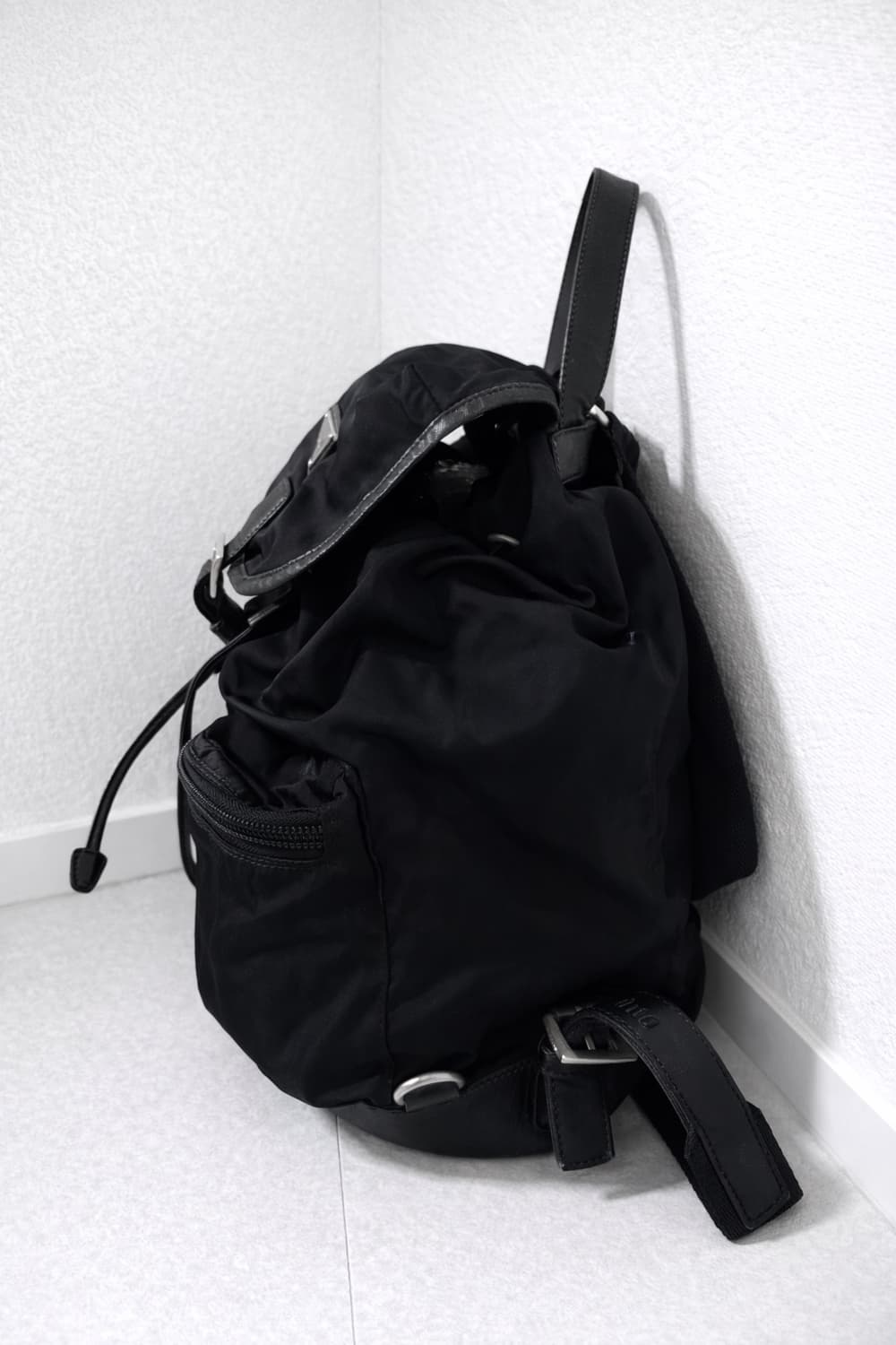 (Prada정품) 프라다 블랙 포코노 투포켓 백팩 상품이미지2