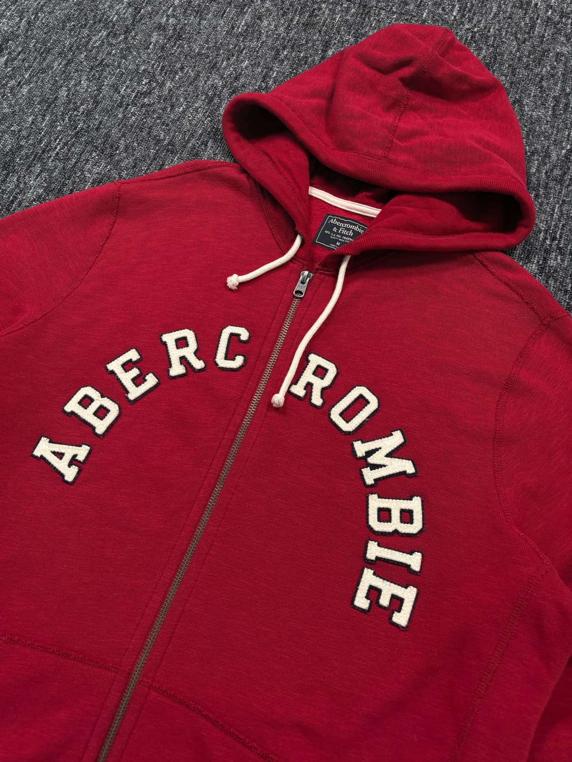 아베크롬비 스펠로고 레드 후드집업 상품이미지5