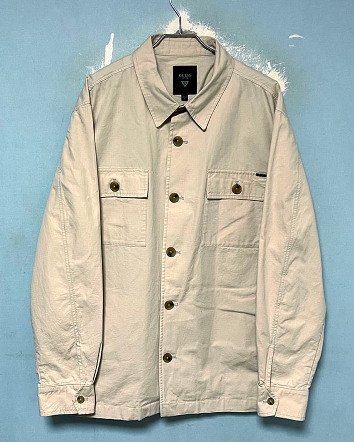 GUESS 게스 남자 셔츠자켓 워크 캐주얼 춘추 베이지 XL 105 상품이미지1