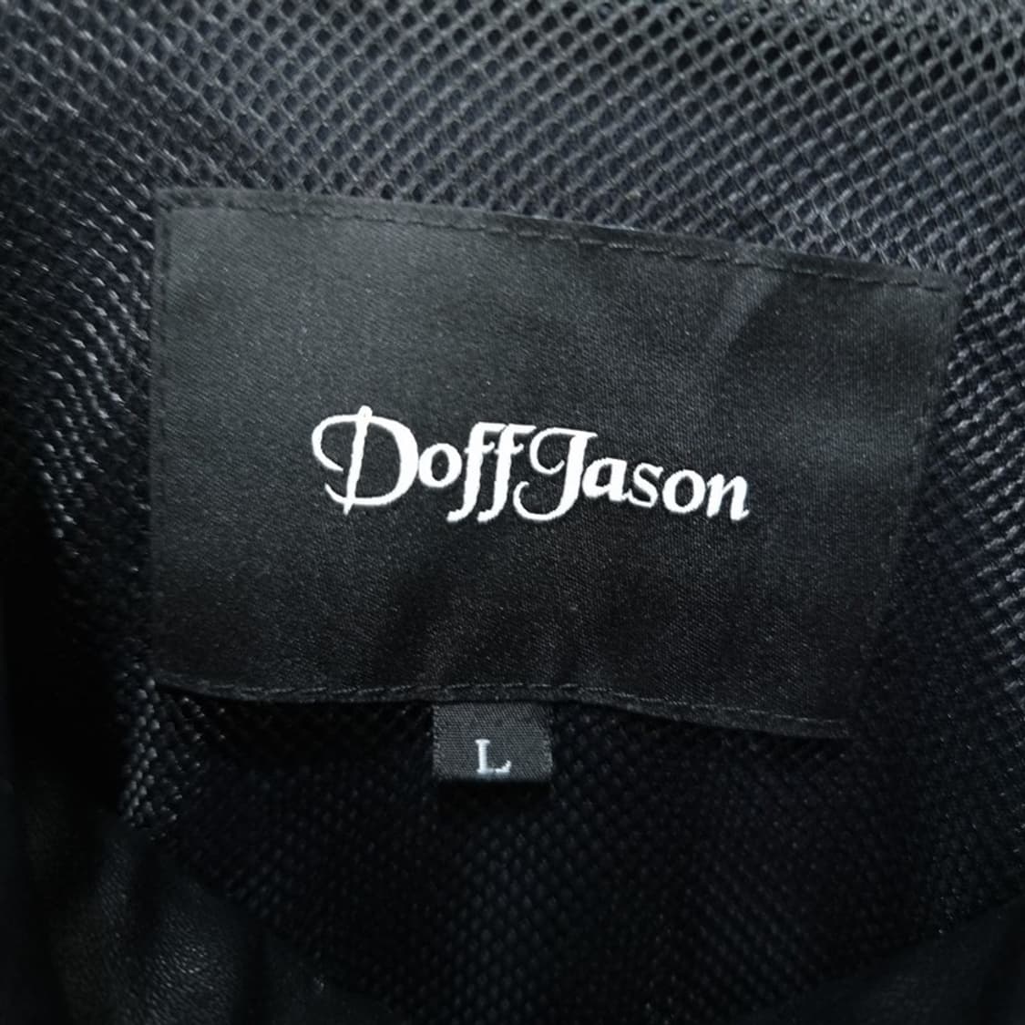 [도프제이슨] 오버핏 비건 레더 블루종 집업 자켓 블랙 M19730 상품이미지7