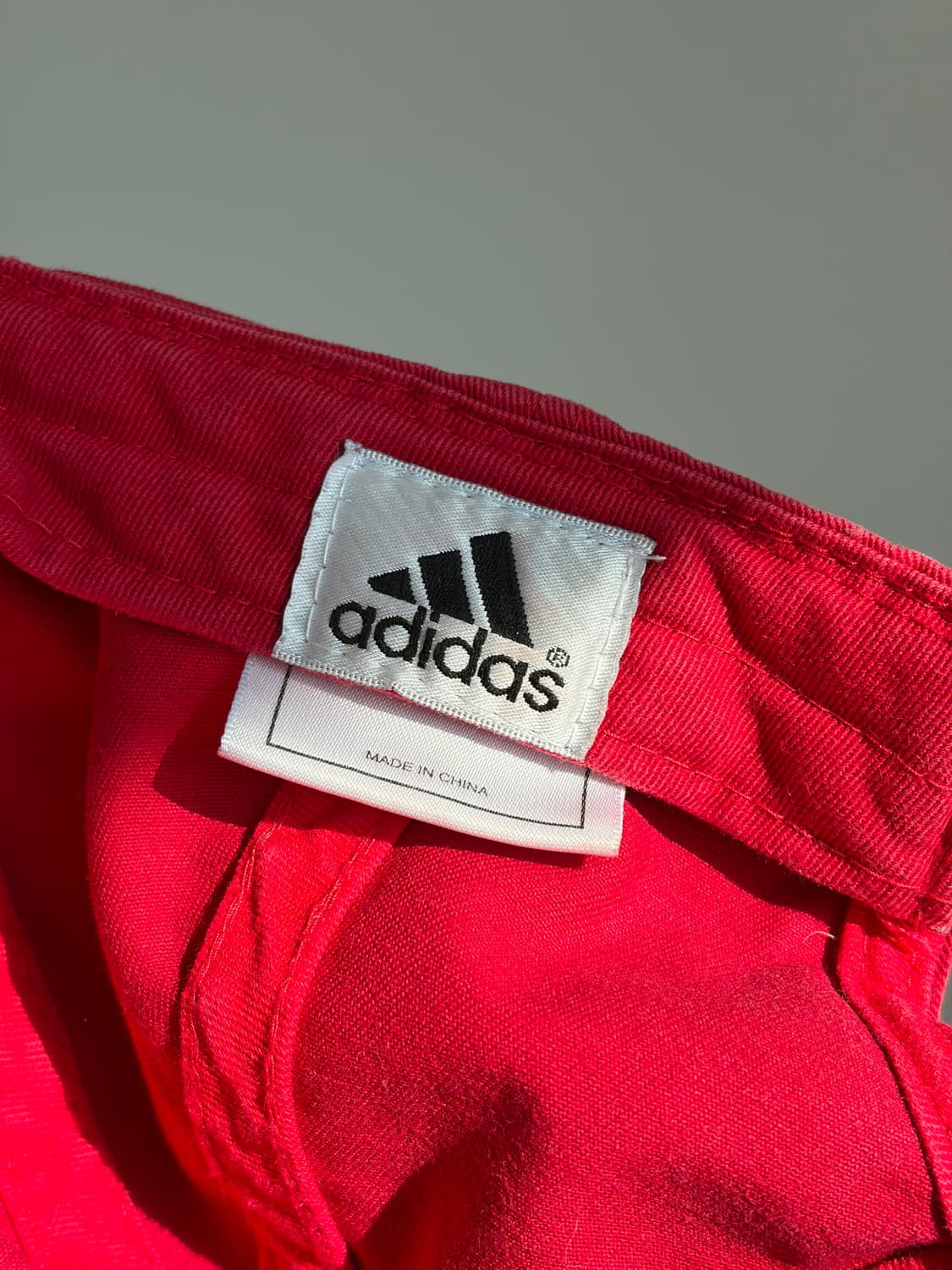 90s 올드 아디다스 빈티지 레드 워싱 볼캡  상품이미지7