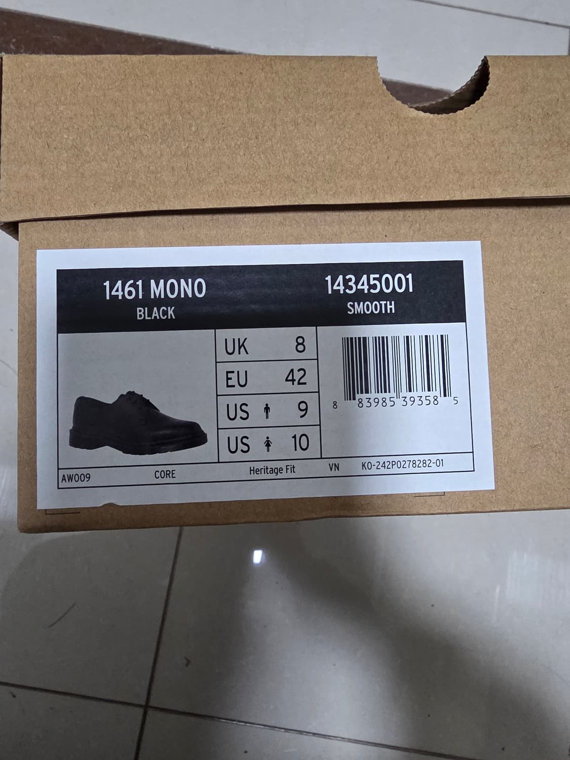 닥터마틴 1461 모노 UK8 (270) 판매합니다 상품이미지6