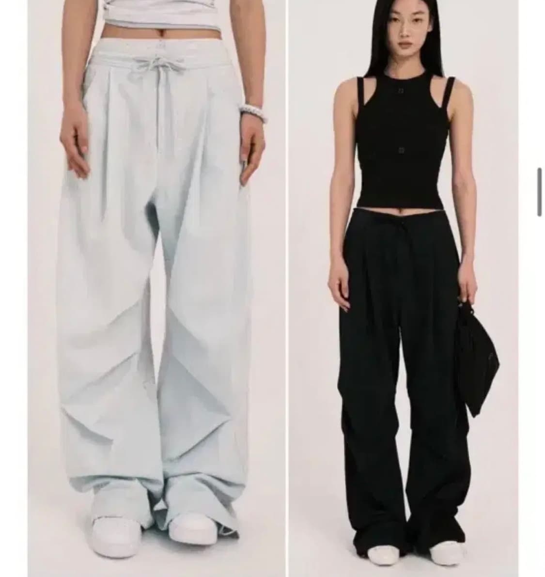 GRVB_Contrast Denim-Sweat Pants 그로브 팬츠바지 상품이미지1