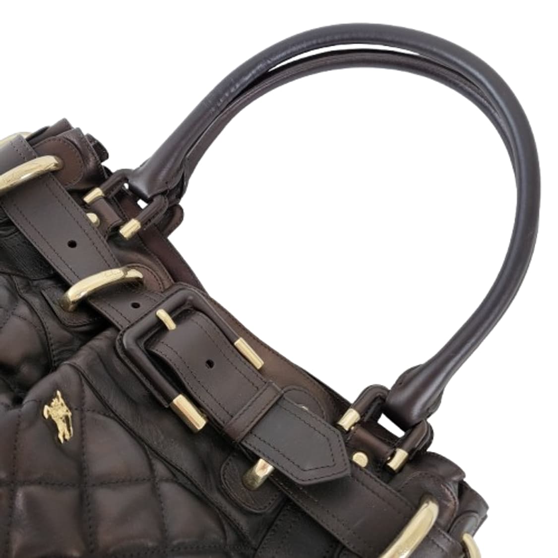 정품 버버리 벨티드 다크브라운 퀼팅 가죽 숄더백 상품이미지8