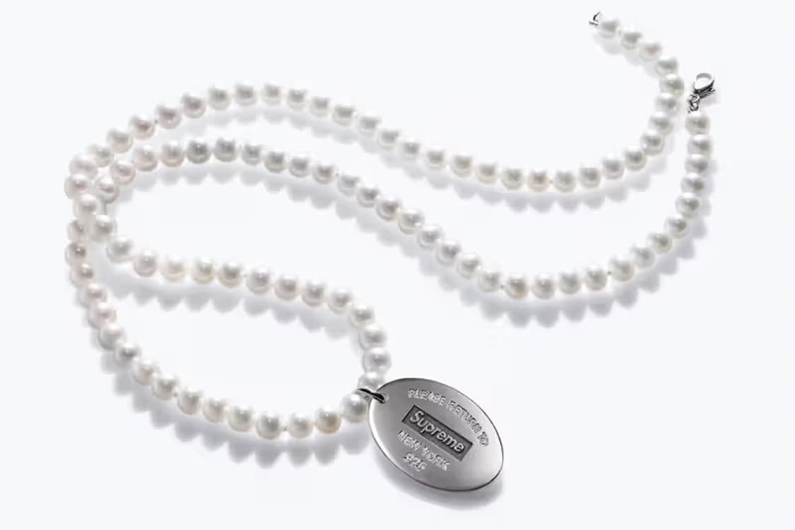 슈프림 21FW 티파니 Oval Tag Pearl Necklace 상품이미지1