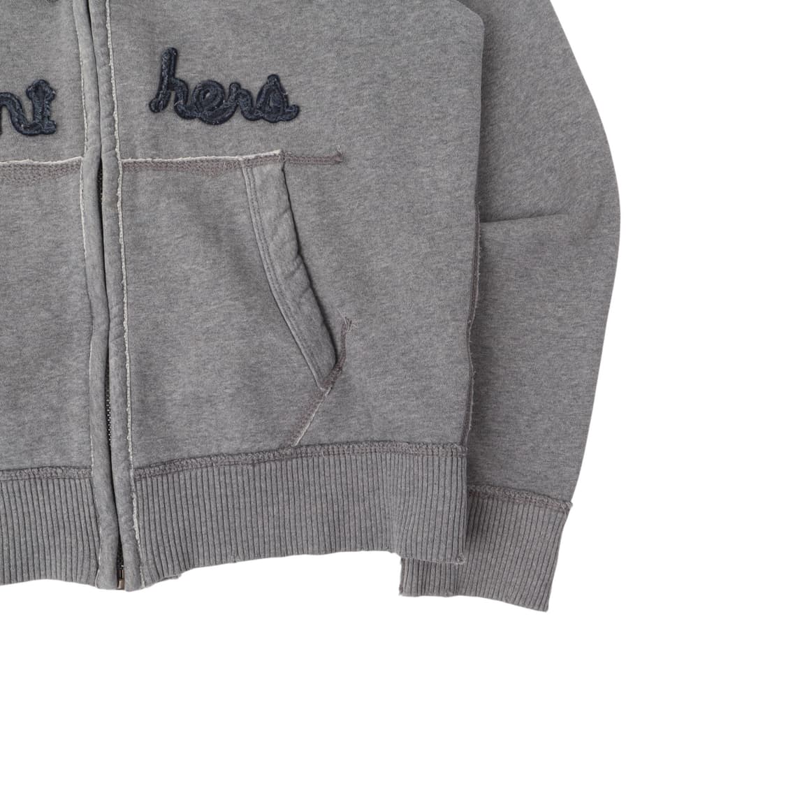 아베크롬비 그레이 아치 로고 헤비 후드집업 상품이미지4