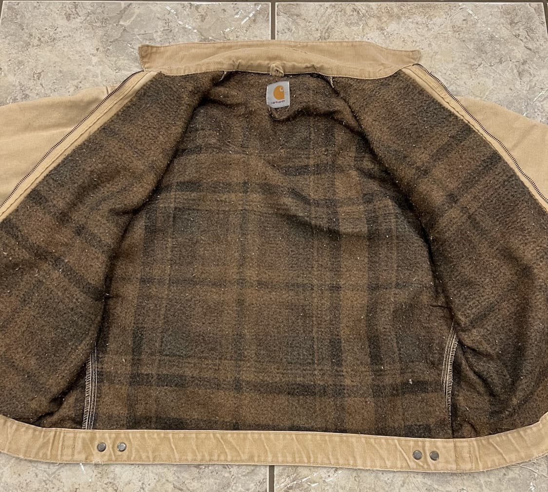 90s 칼하트 J97 디트로이트 자켓 브라운 상품이미지4