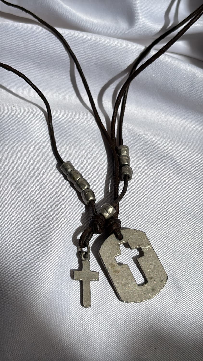 Vtg Double Cross Necklace  상품이미지3