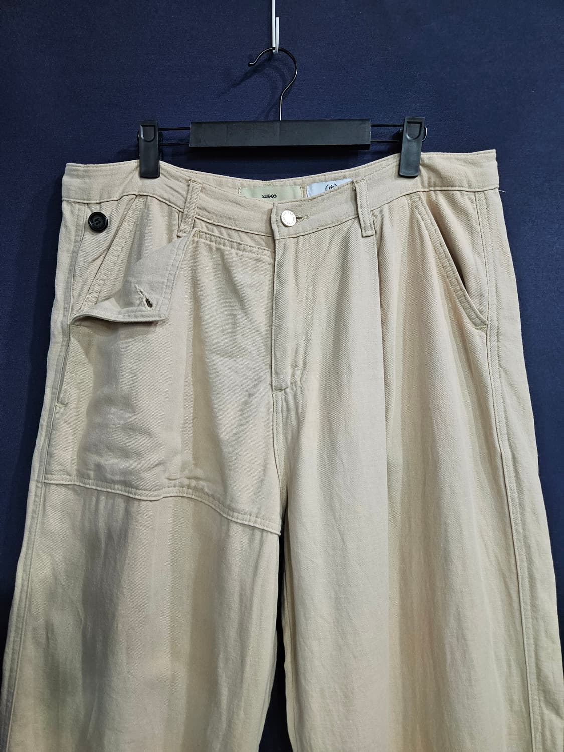 시도 베이지 남성 허리 36 린넨 와이드팬츠  상품이미지7