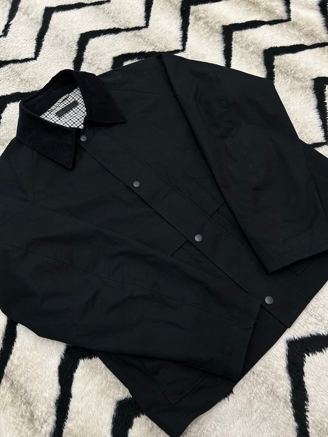 [L]유니클로 유틸리티 쇼트 블루종/블랙 상품이미지1