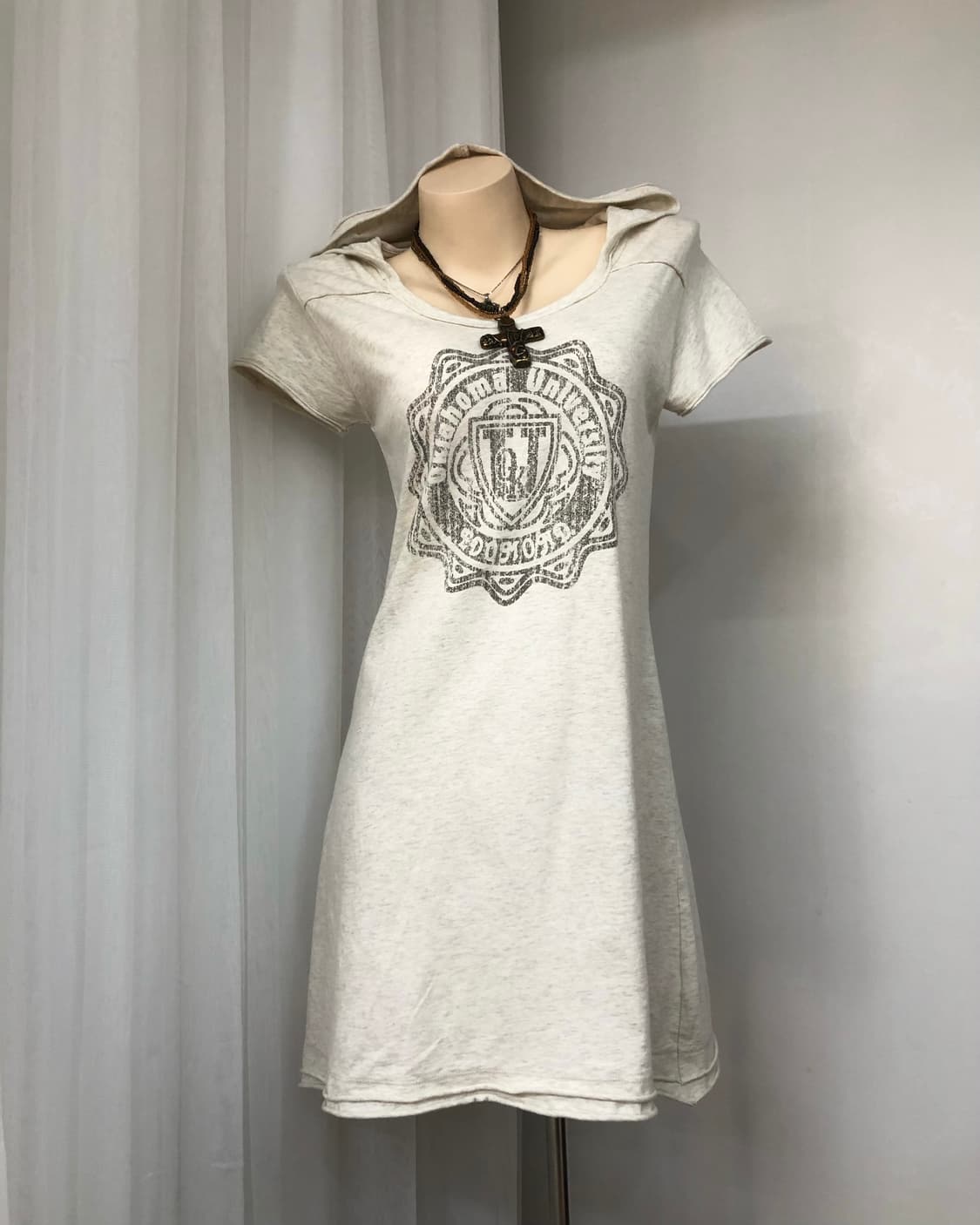 oatmeal printed hoodie one piece 상품이미지1