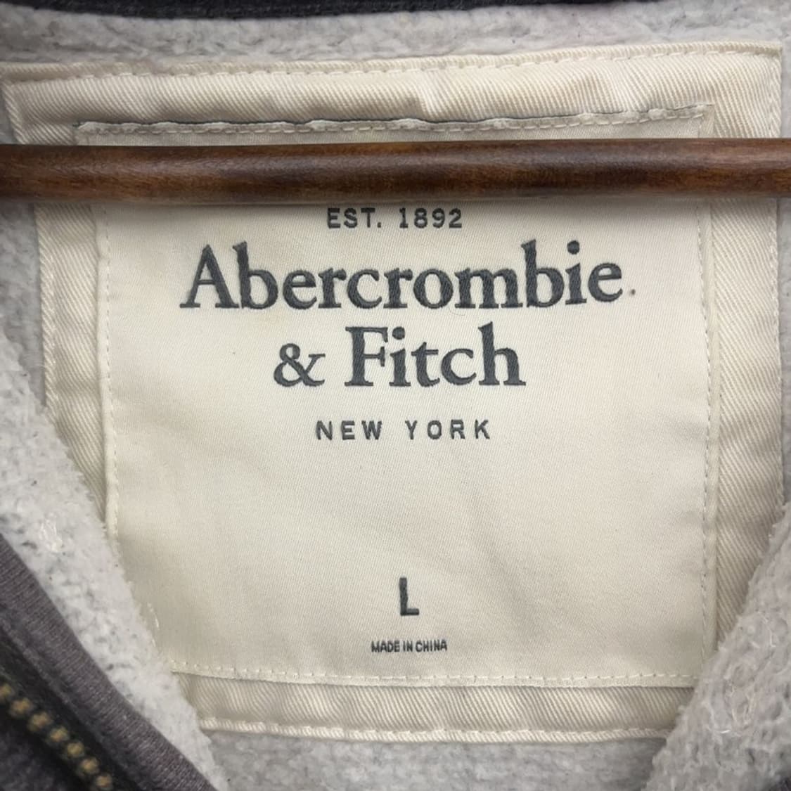 아베크롬비 Y2K 스펠로고 기모 후드 집업 L C07565 상품이미지5
