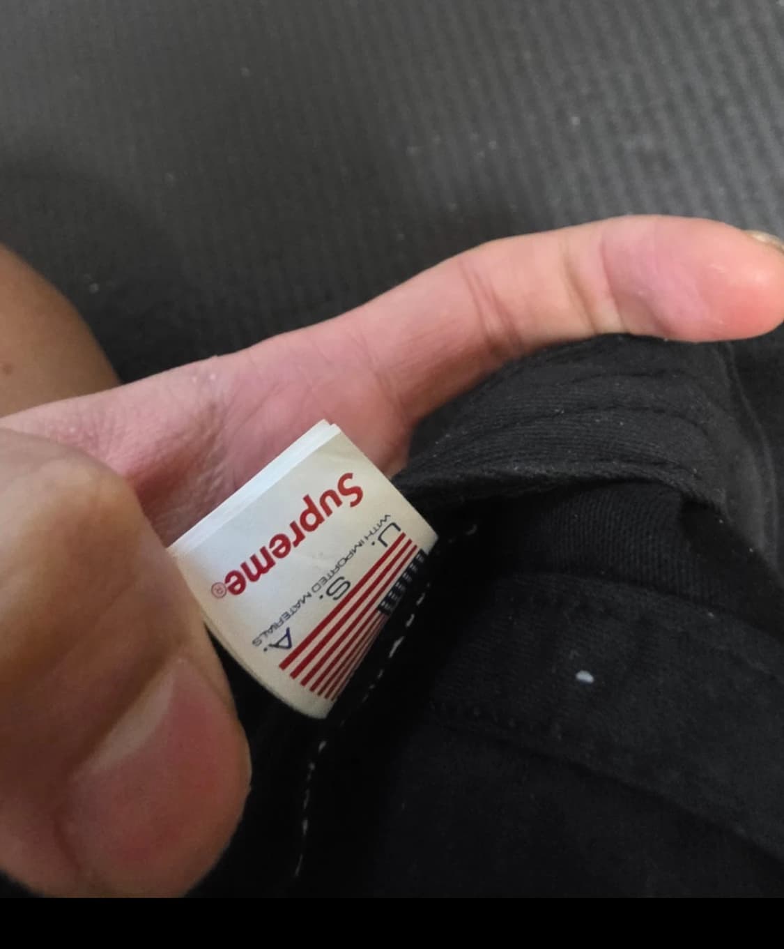 슈프림 워시드 플란넬 6-패널 캡 블랙 - 23FW 상품이미지5