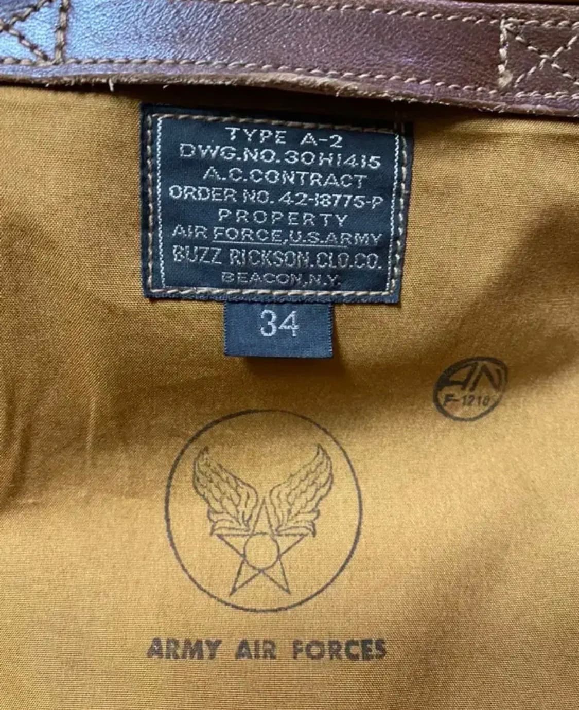버즈릭슨 A-2 34사이즈 상품이미지5