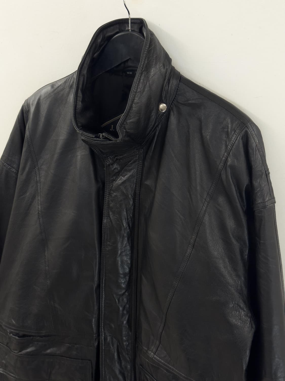 오버사이즈 레더 자켓 상품이미지3