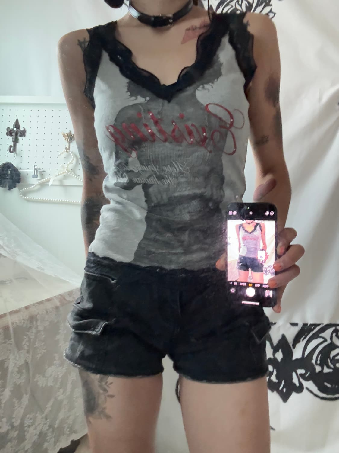 Funky Women's Printed Lace Sleeveless  상품이미지3
