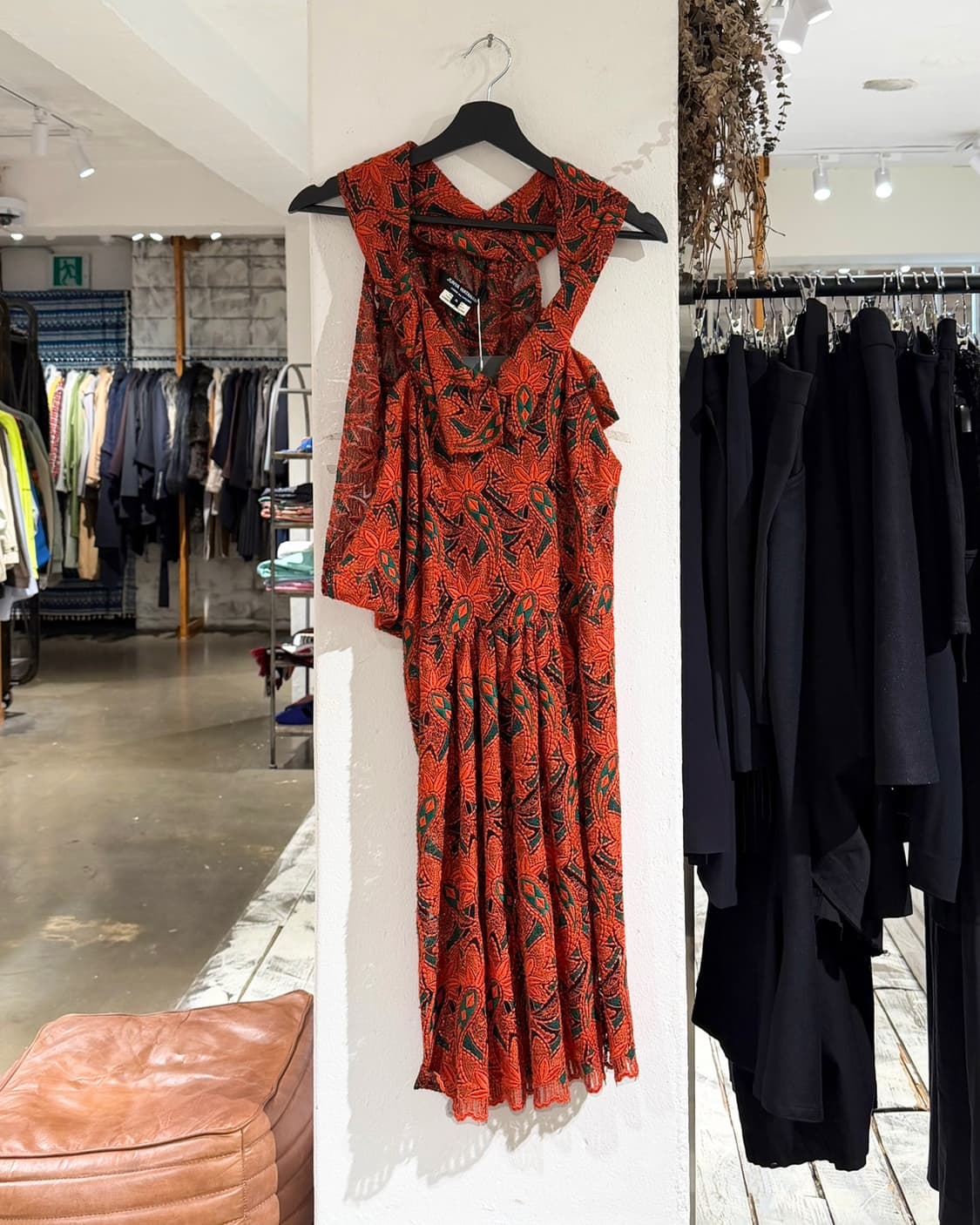 준야 와타나베 레드 레이스 자수 원피스 상품이미지1