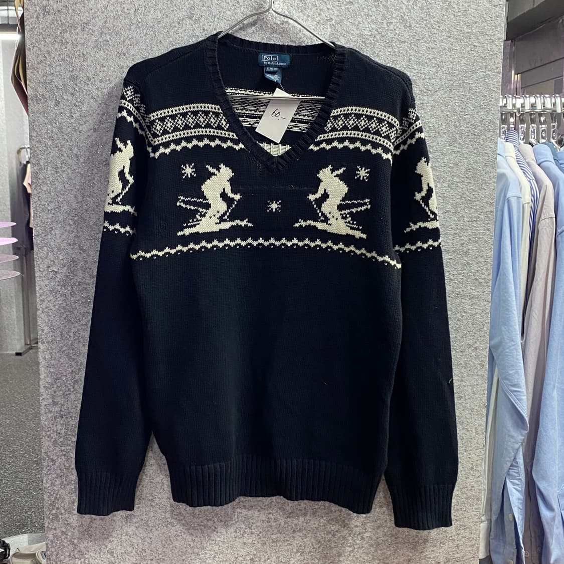 폴로 랄프로렌 아가일 브이넥 니트 B3425 상품이미지2