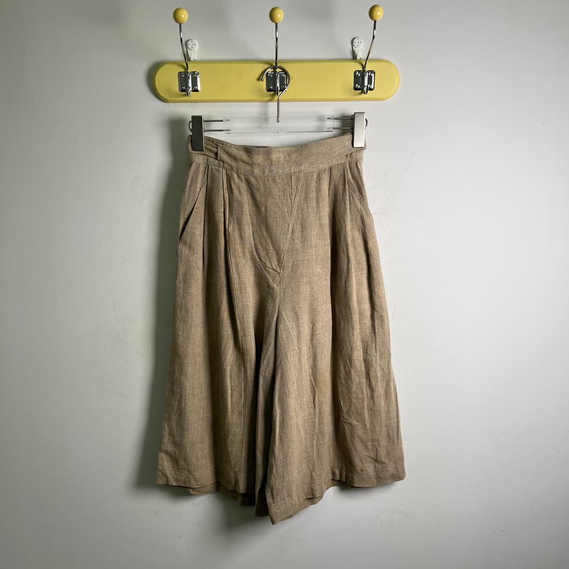 90's 이세이미야케 플랜테이션 린넨 턱 와이드 하프 팬츠  상품이미지1