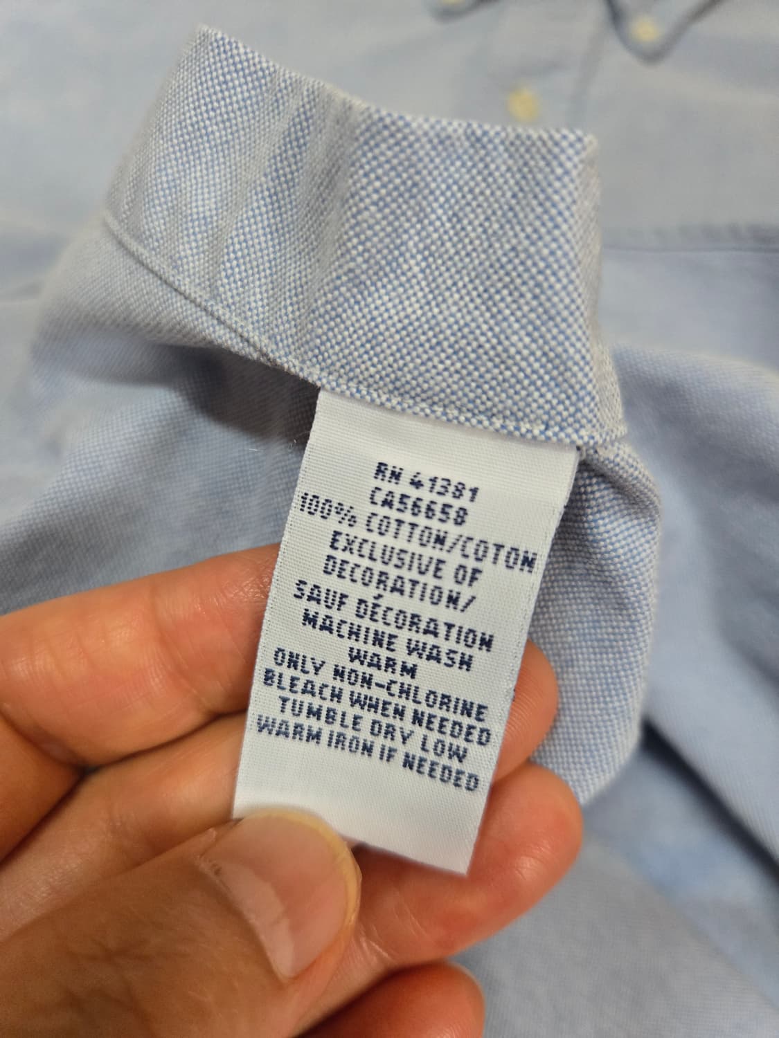 폴로 랄프로렌 남성 블루 옥스포드 셔츠(L사이즈) 상품이미지8