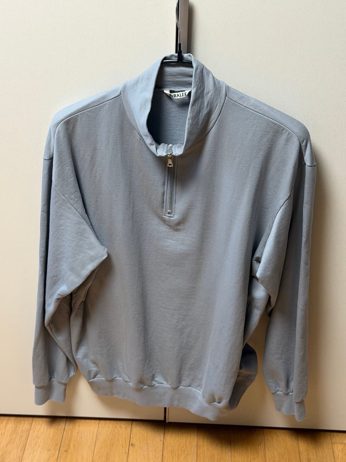 오라리  엘라스틱 하이 게이지 스웨트 하프 집업 (3사이즈) 상품이미지1