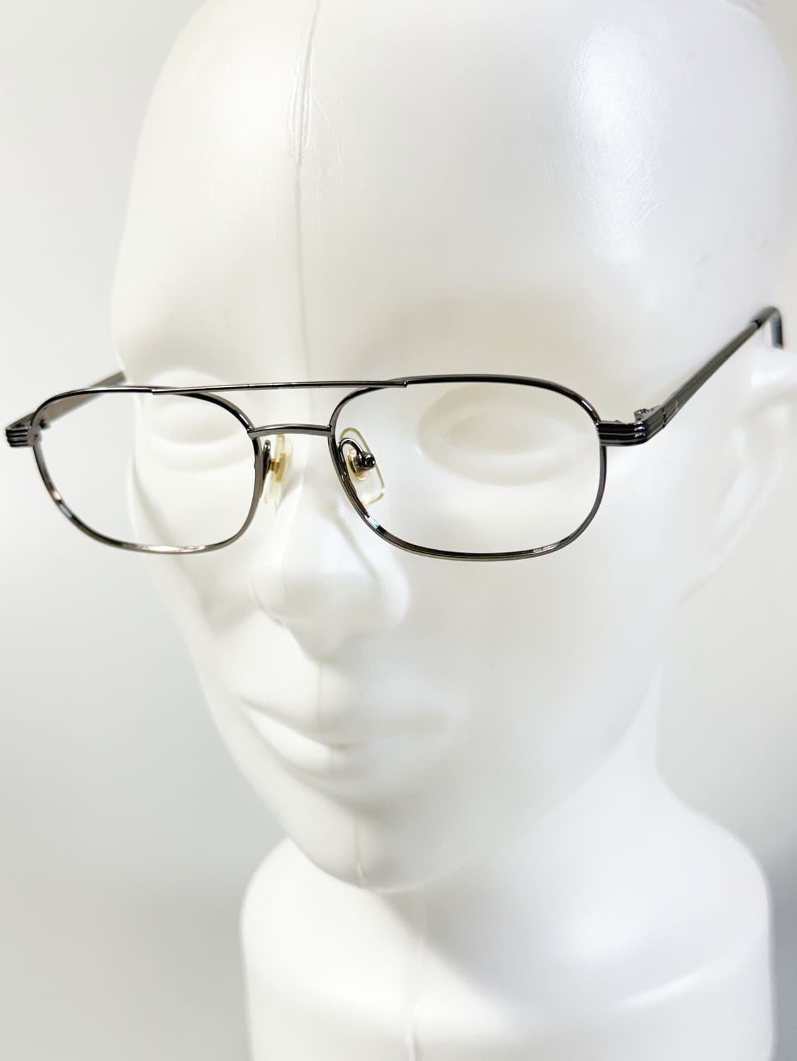 90s BARHOMAN 슬림 스퀘어 더블 브릿지 메탈 빈티지 안경 상품이미지8