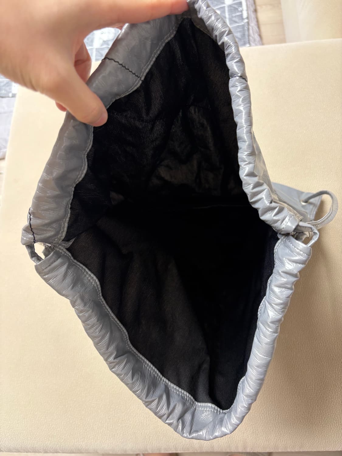 STRING COATING BACK PACK IN GREY 상품이미지5