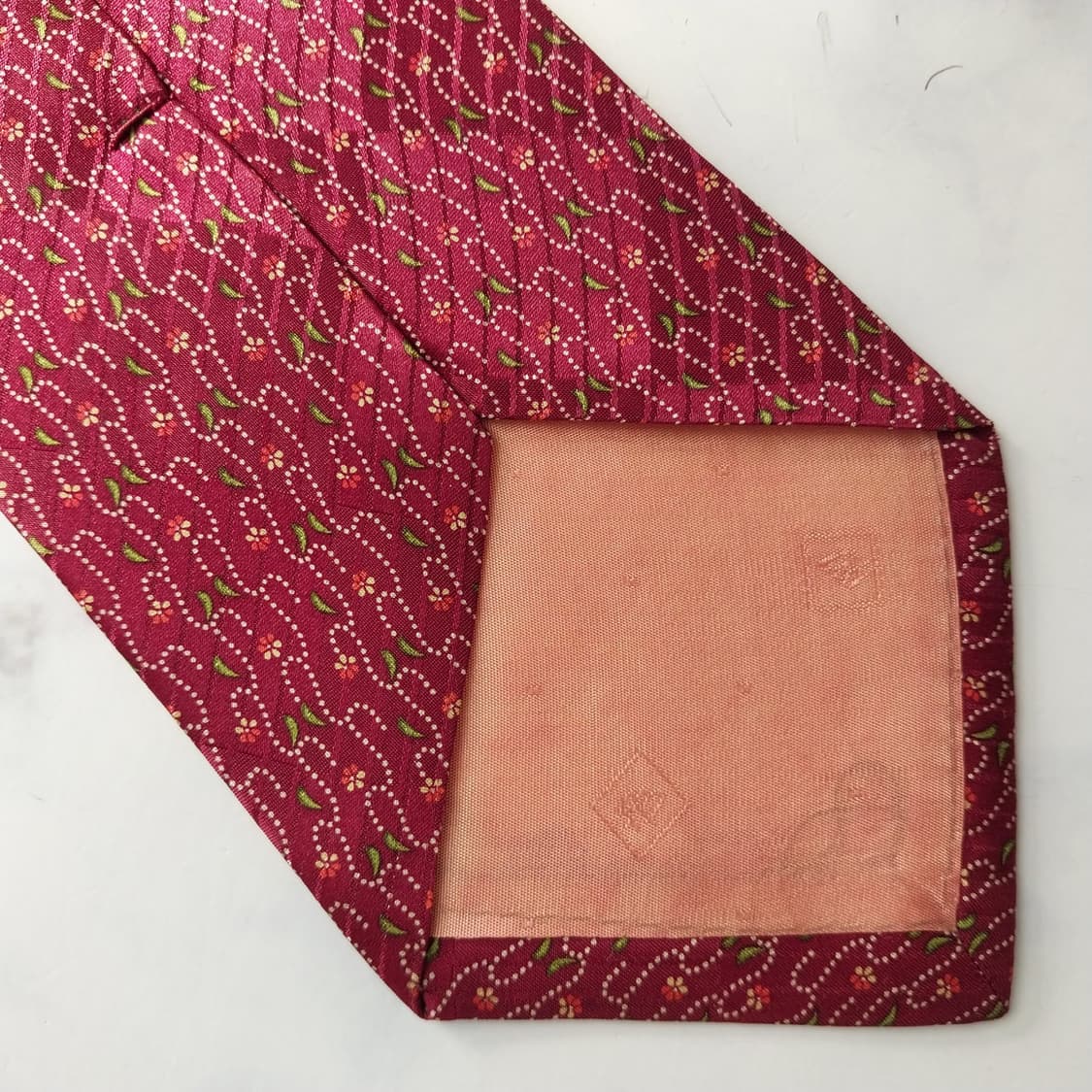 발망 실크 미니 플로럴 지오메트릭 넥타이 9.9cm A+등급 K1602
 상품이미지10