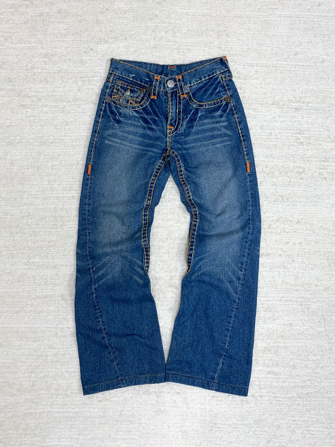 TRUE RELIGION Orange Stitch Straight Jea 상품이미지1