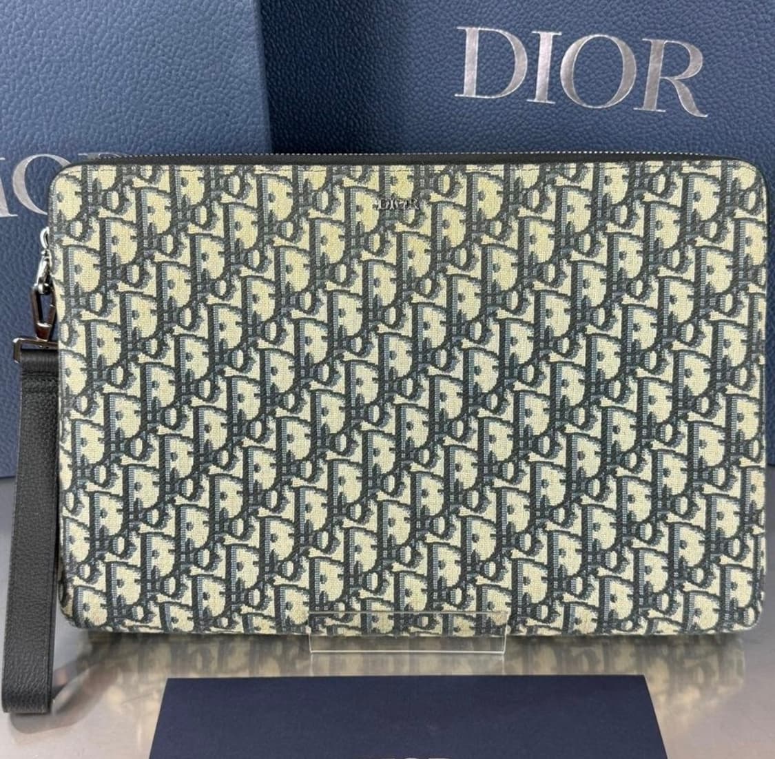 [리오브] 디올 오블리크 A4 자카드 지퍼 클러치 상품이미지2