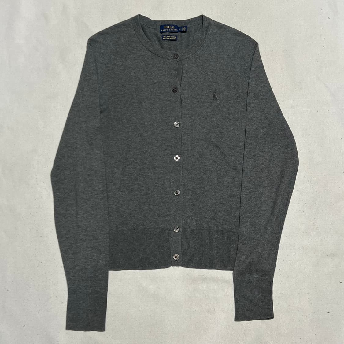 S 폴로랄프로렌 여성용 피마코튼 그레이 가디건 상품이미지2