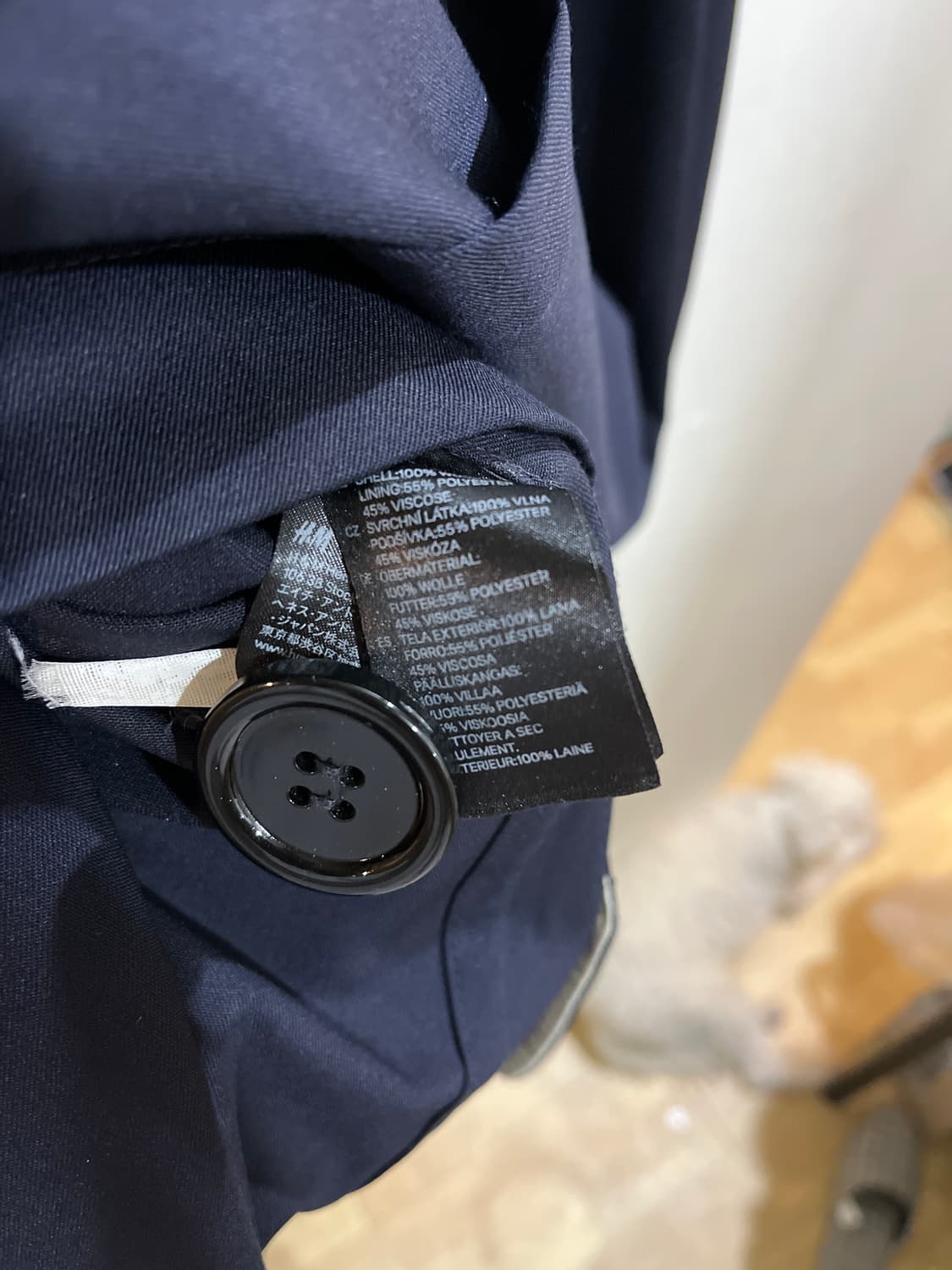 (EU 38) 꼼데가르송 X H&M 트렌치코트 딥네이비 상품이미지6