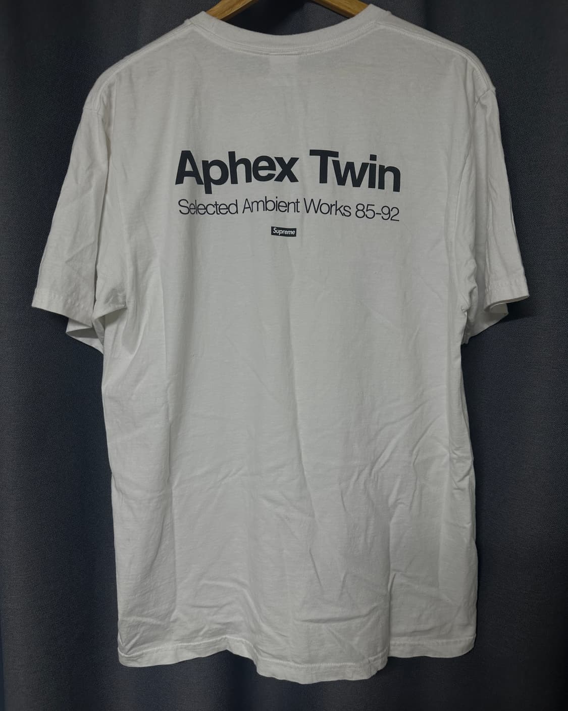[L] 에이펙스 트윈 x 슈프림 반팔 티셔츠 화이트 aphex twin 상품이미지2