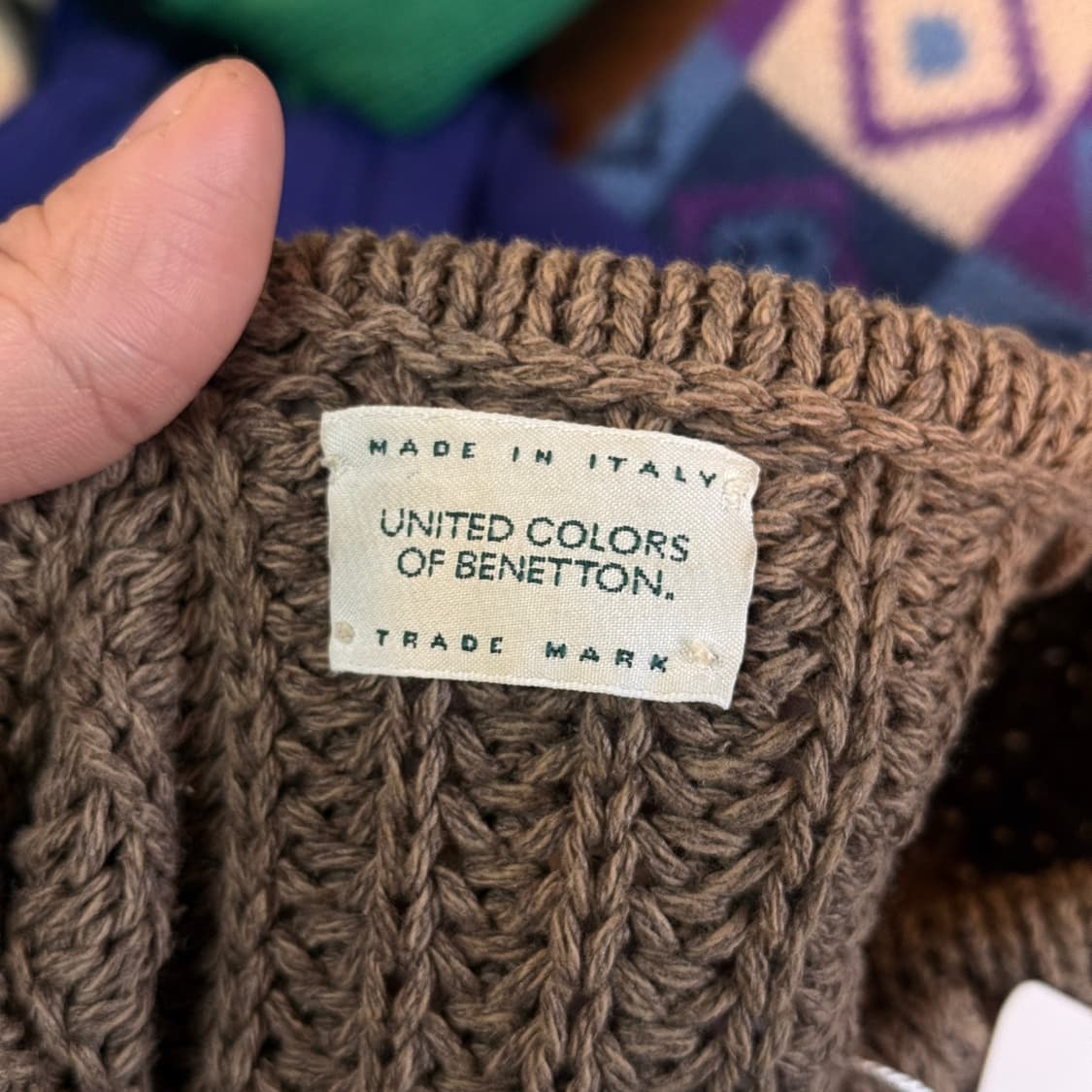 베네통 이탈리아 생산 실크 혼방 코튼 니트 가디건 XS XXS 150 상품이미지6