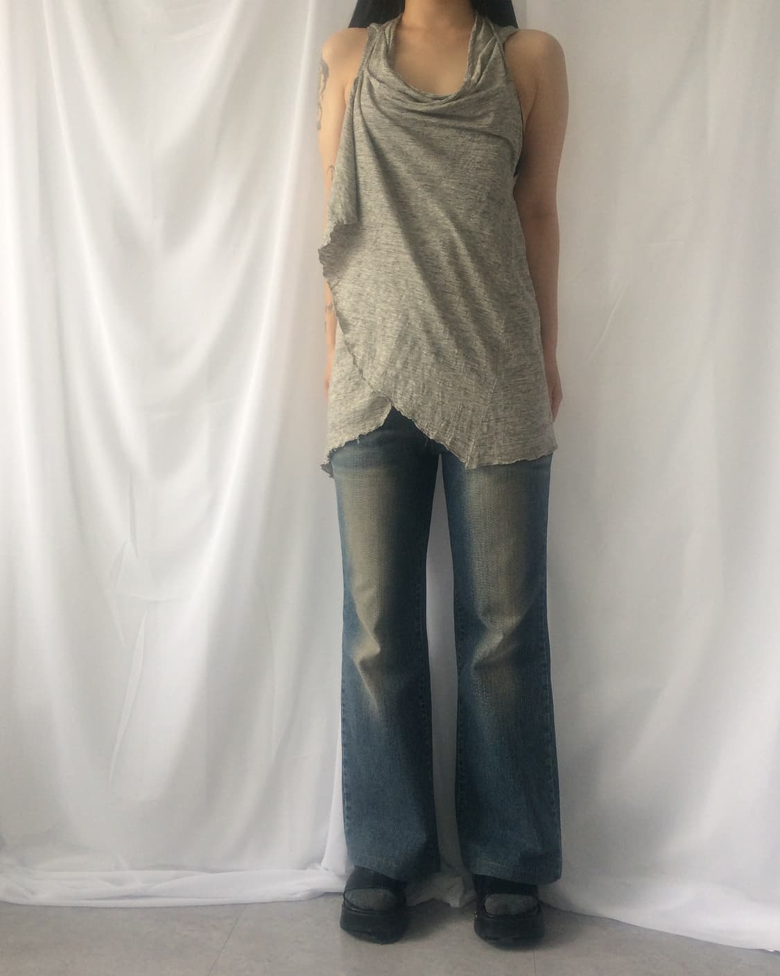 Algonquins back printing denim pants 상품이미지8